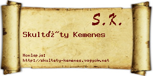 Skultéty Kemenes névjegykártya